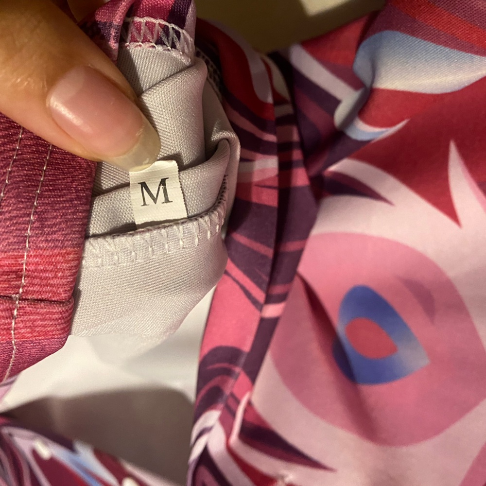 Pink Pattern Button Down Short Sleeve Top - image 4